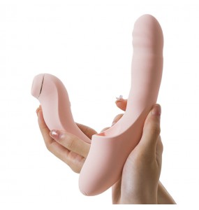 USA SVAKOM - Fatima Sucking Retractable Heating Vibrator (Chargeable - Pink)